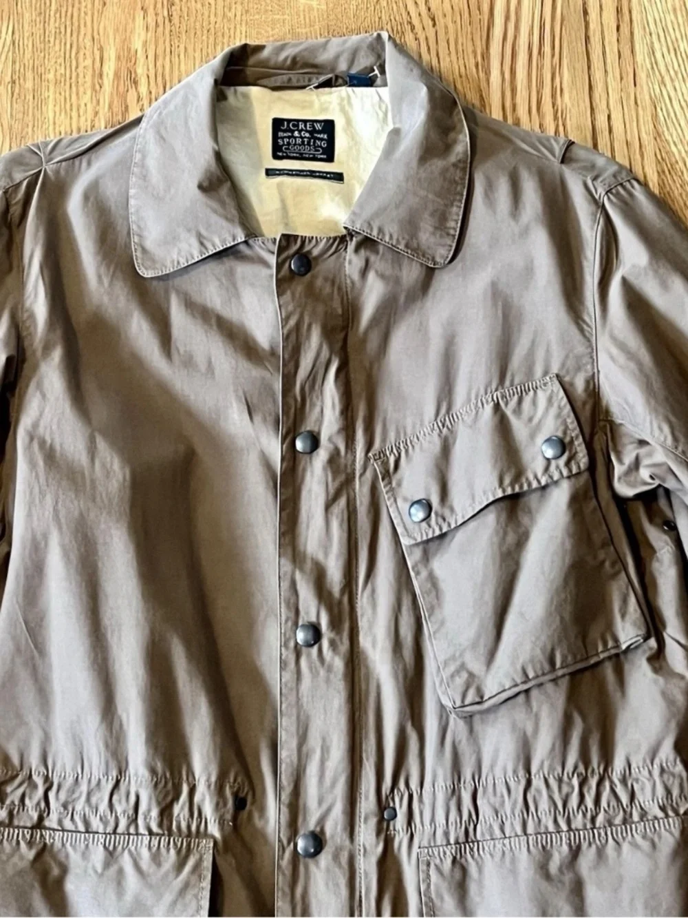 J. Crew Men's Stonehall Jacket Field Barn Coat Tan Khakis Brown Utility Small
